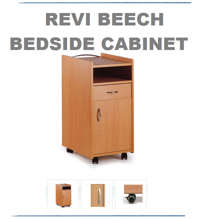 Beech store bedside cabinet